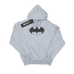 DC Comics Mens Batman One Colour Logo Hoodie / Sports Grey